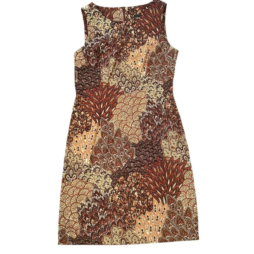 Vintage Connected Apparel Mod Novelty Floral & Paisley Shift Dress 10